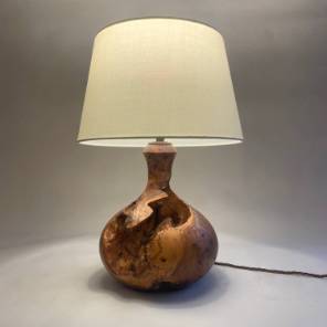 Turned Wood Knot Lamp